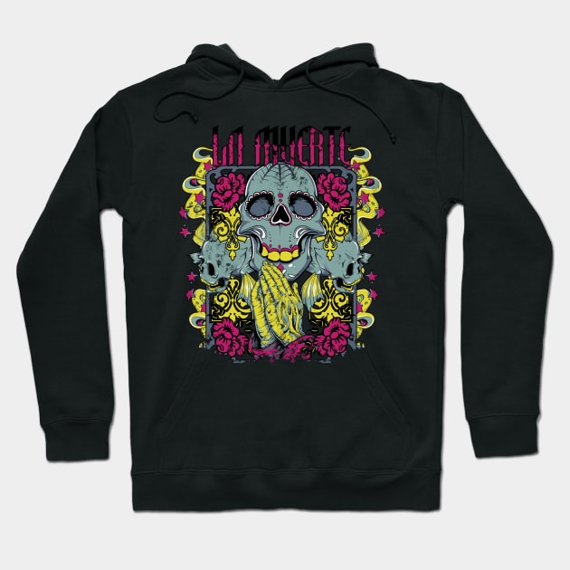 three skulls Hoodie by MuftiArt